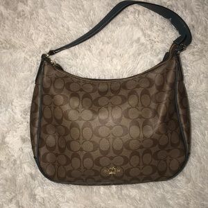 Teal/Tan Coach Purse